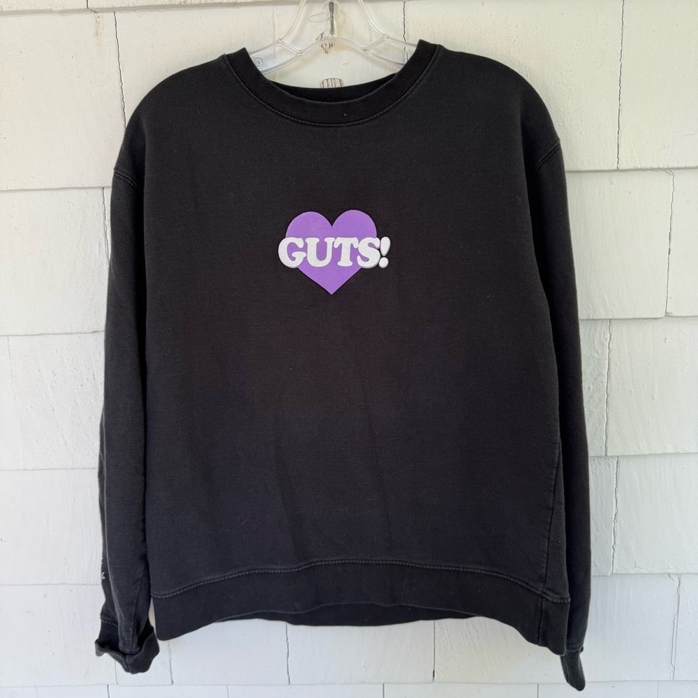 Guts Olivia Rodrigo World Tour Sweatshirt Black size Medium